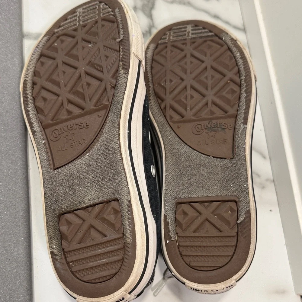 Converse Kids Black and White Sneakers size 2